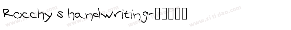 Rocchy s handwriting字体转换
